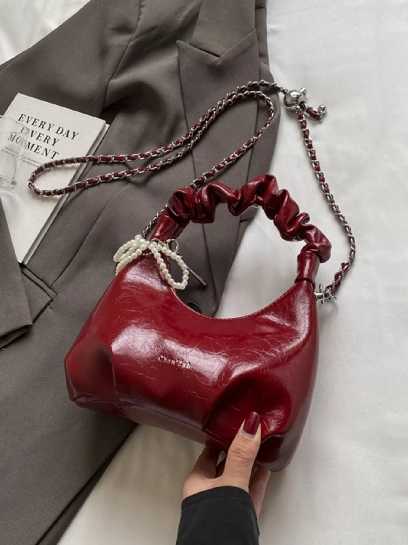 Ruched Handle Crossbody Bag
