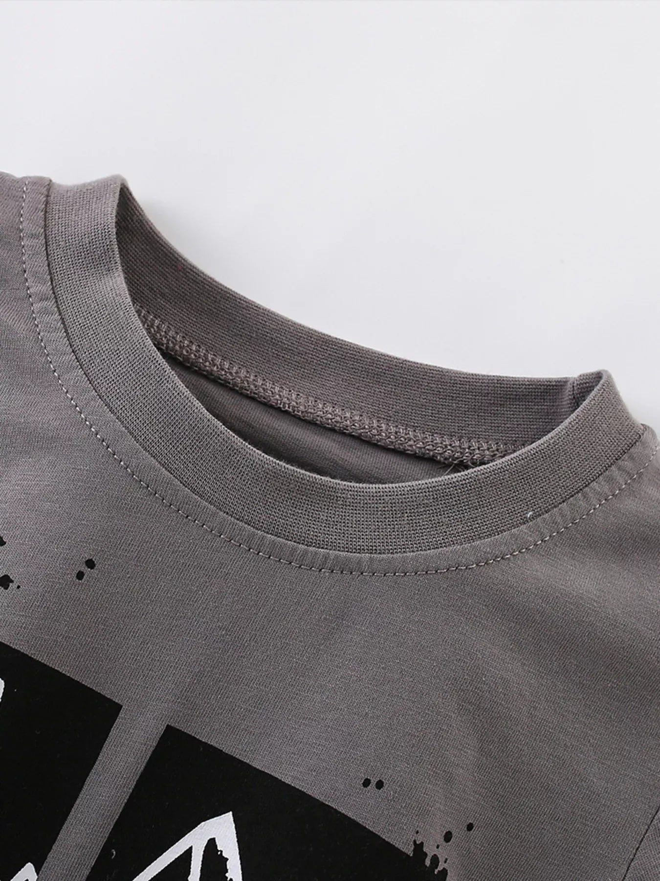 Children's Cartoon Vehicle Graphic Crew Neck Kids T-Shirt