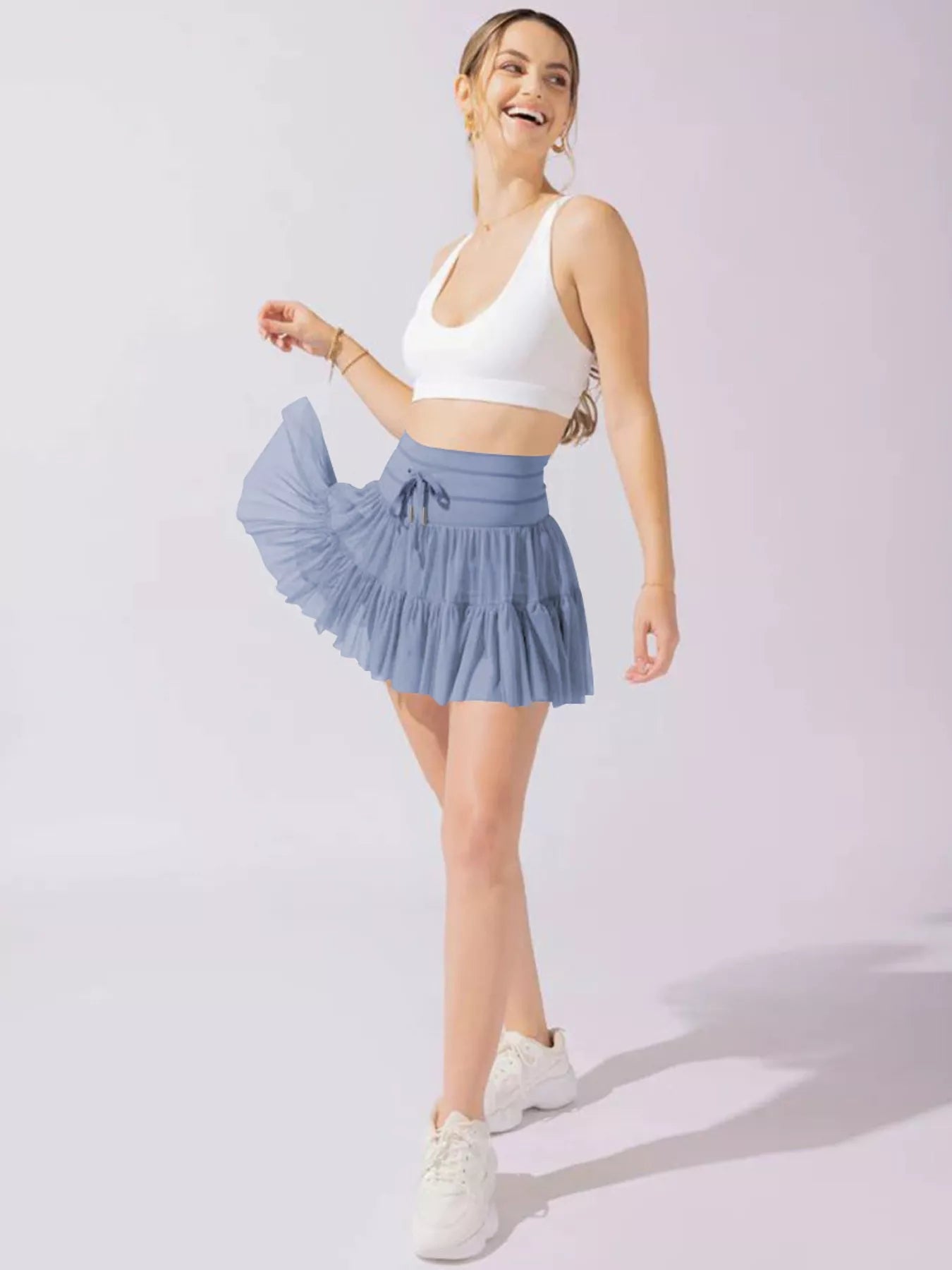 High Waist Skort with Pockets