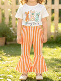 Children's Bunny Round Neck Tee and Pants Set