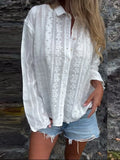 Floral Embroidered Button Down Shirt