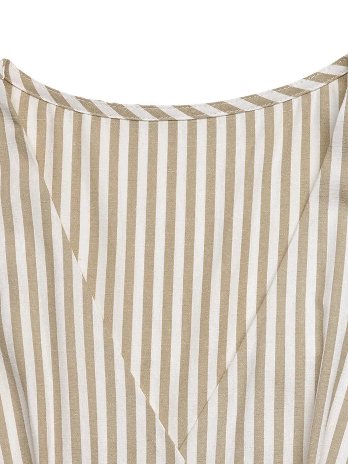 Striped Button-Front Wide Leg Jumpsuit