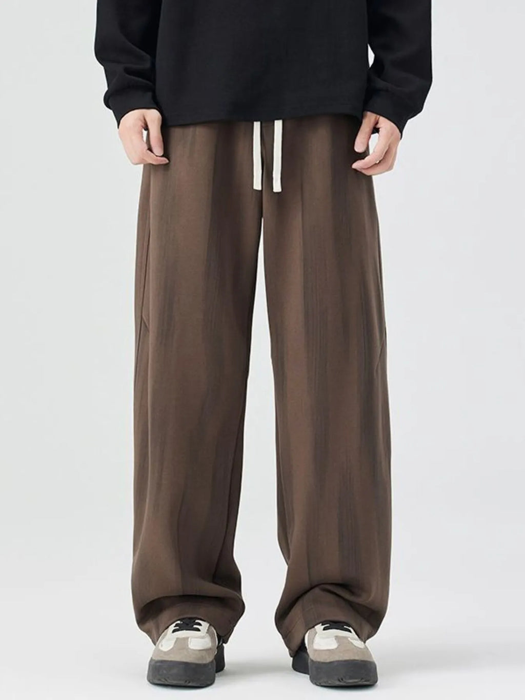Men's Plus Size Relaxed Fit Drawstring Casual Pants
