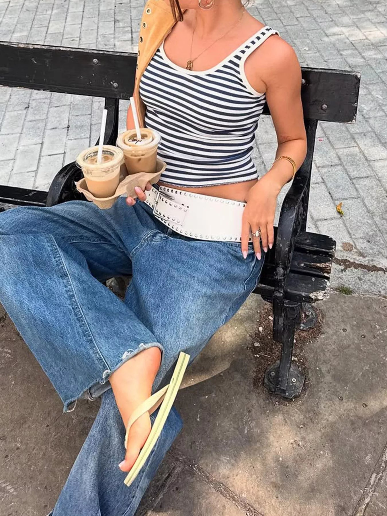 Striped Scoop Neck Tank