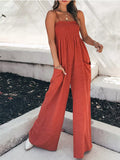 Smocked Wide Leg Jumpsuit