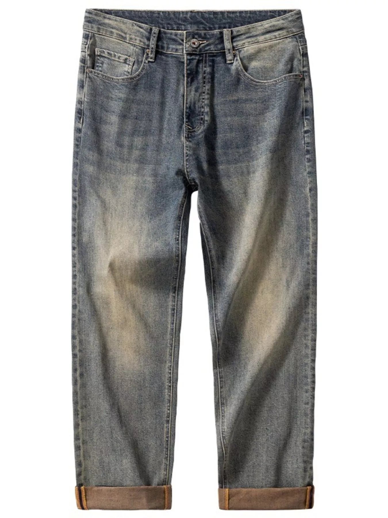 Men's Washed Loose Fit Jeans