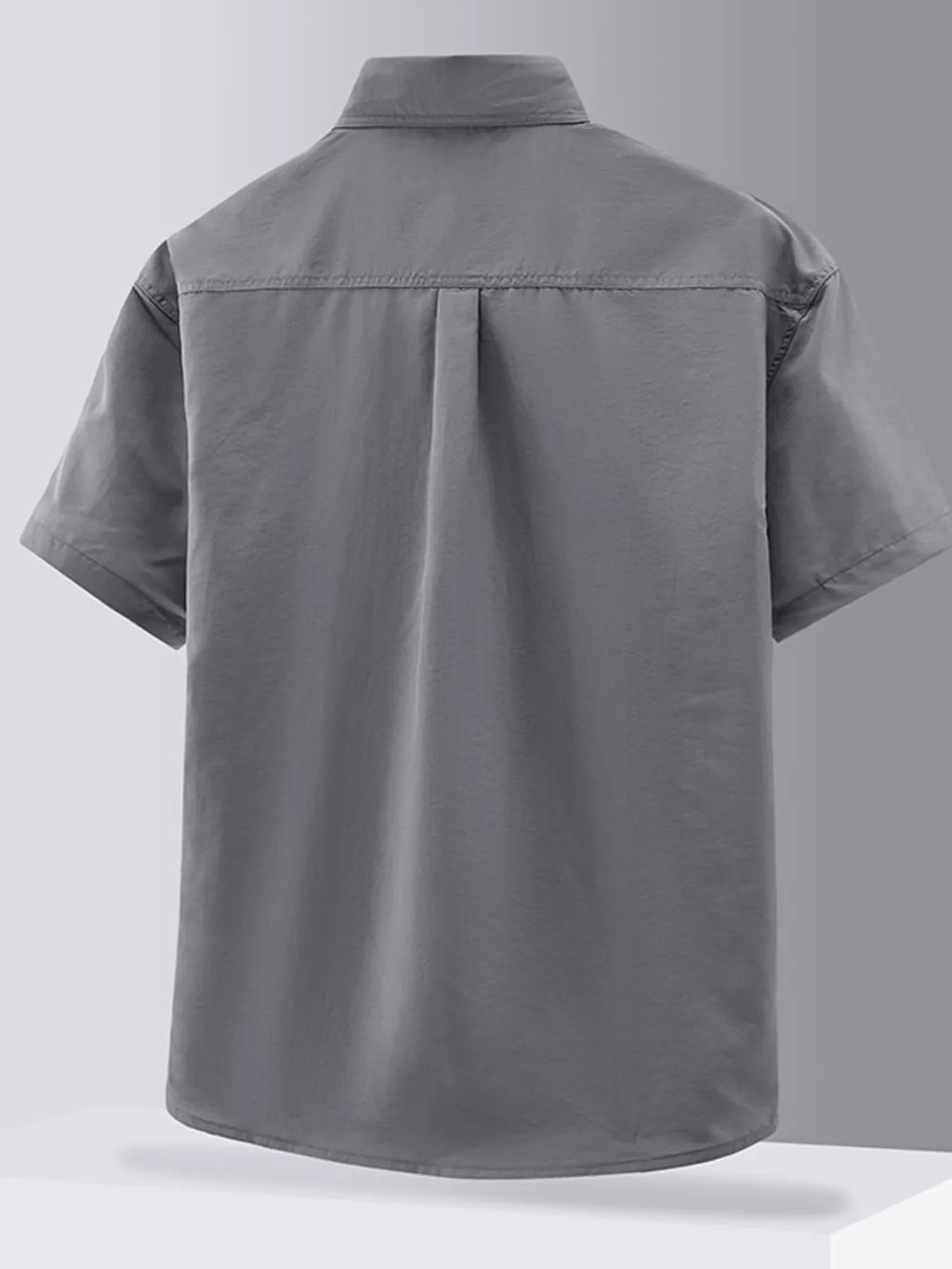 Men's Plus Size Casual Short Sleeve Button-Down Shirt