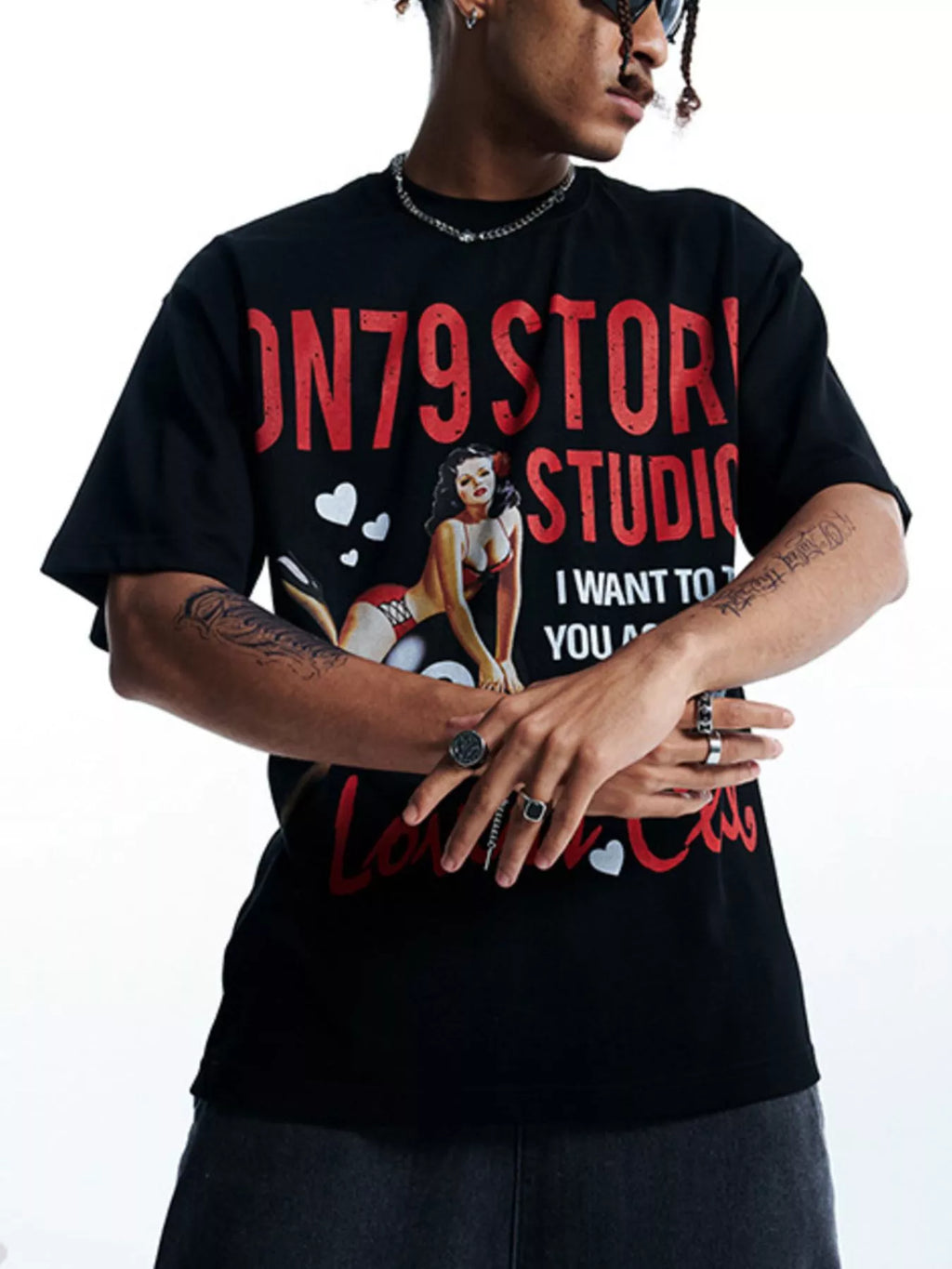 Men's Graphic Round Neck Short Sleeve T-Shirt