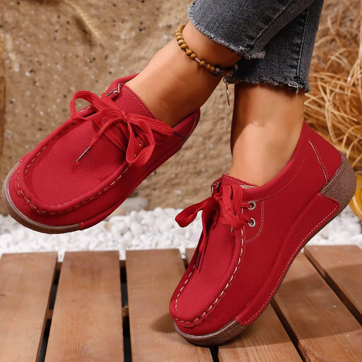 Lace-Up Casual Loafers