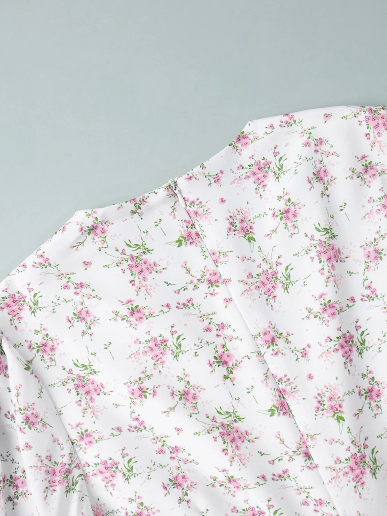 Floral Print Balloon Sleeve Dress