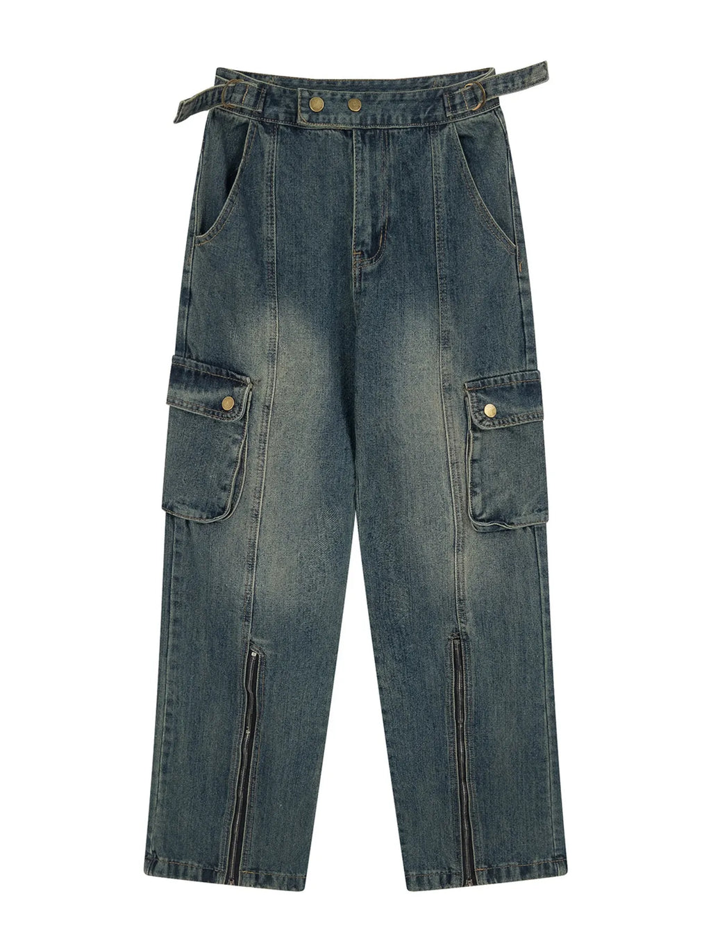 Men's Wide Leg Cargo Jeans