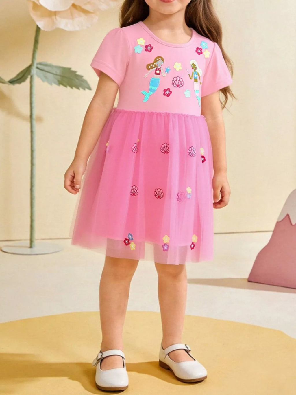 Children's Embroidered Tulle Dress