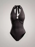 Halter Neck Ruched Bodysuit