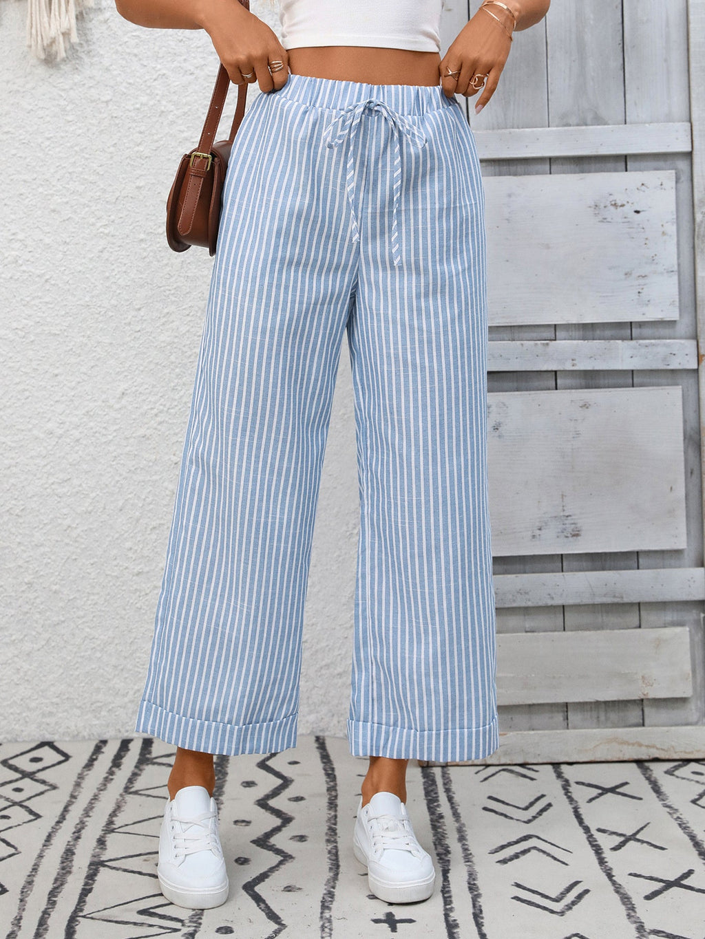 Striped Wide Leg Pants