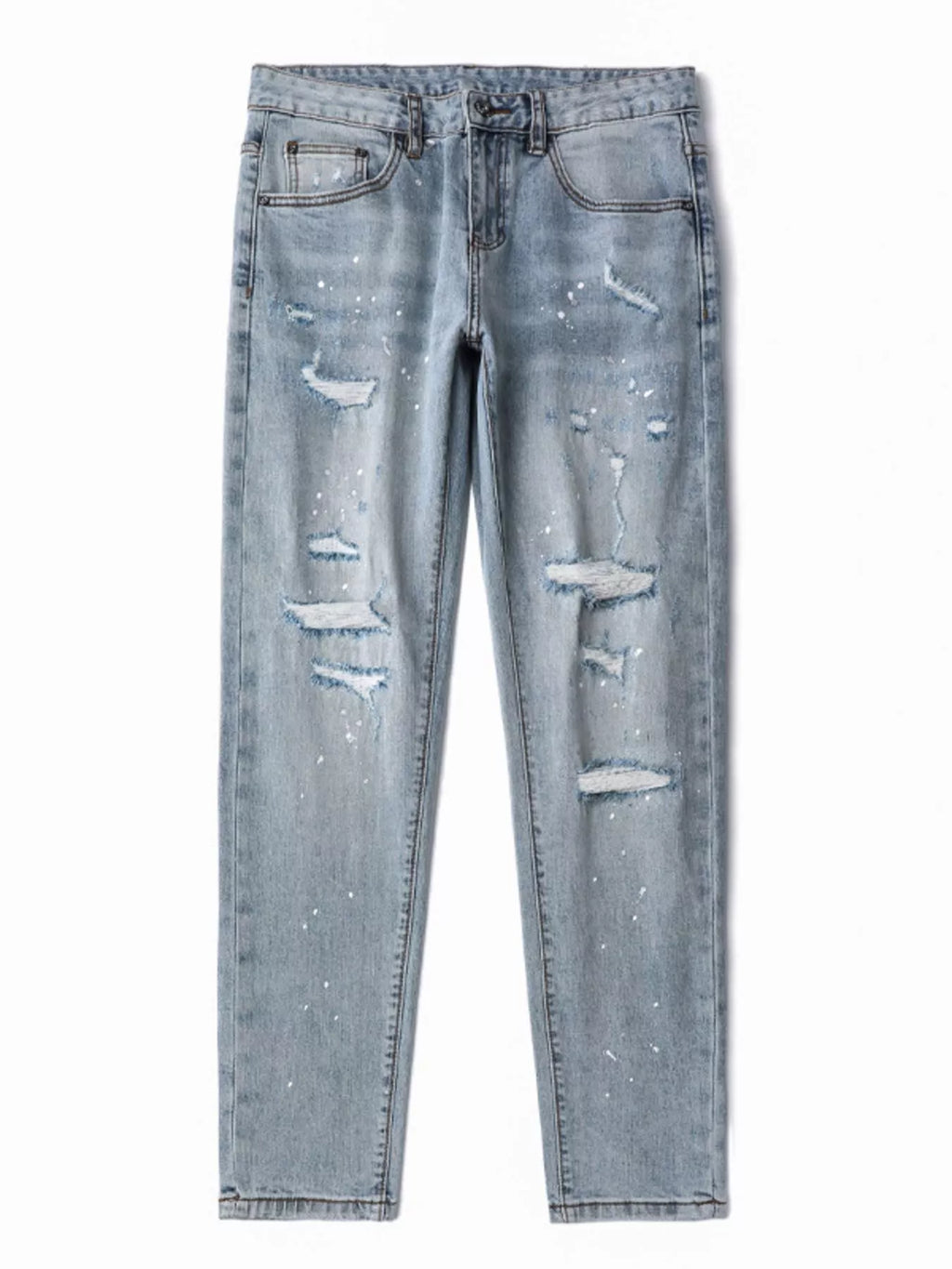 Men's Distressed Slim Fit Jeans