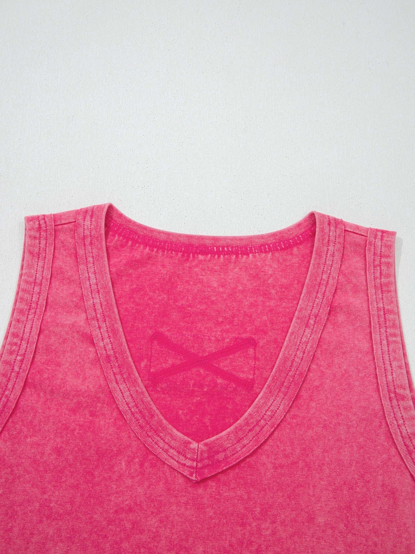 Mineral Wash V Neck Tank Top