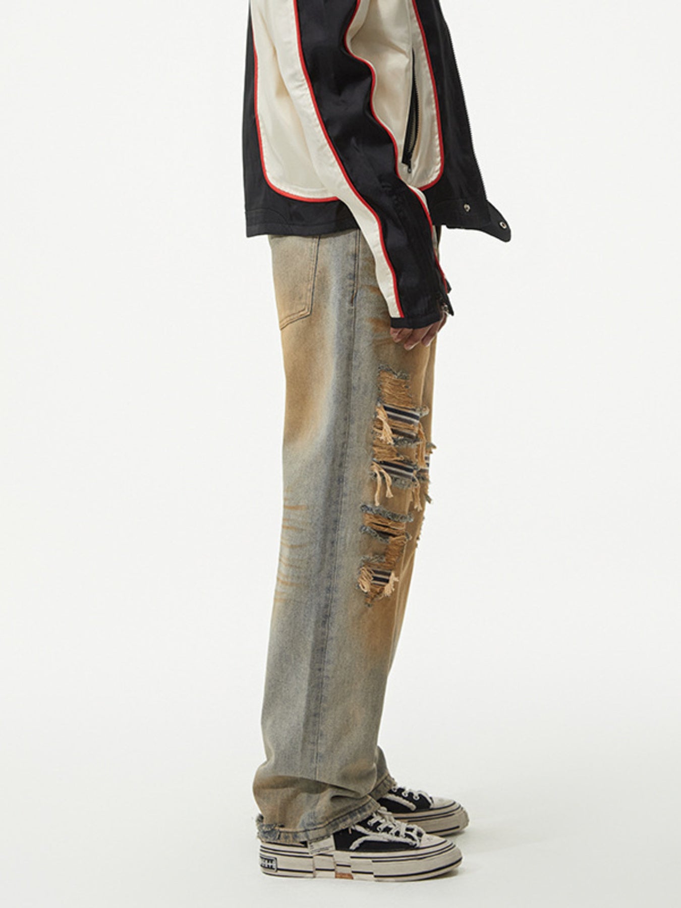 Men's Distressed Loose Fit Jeans