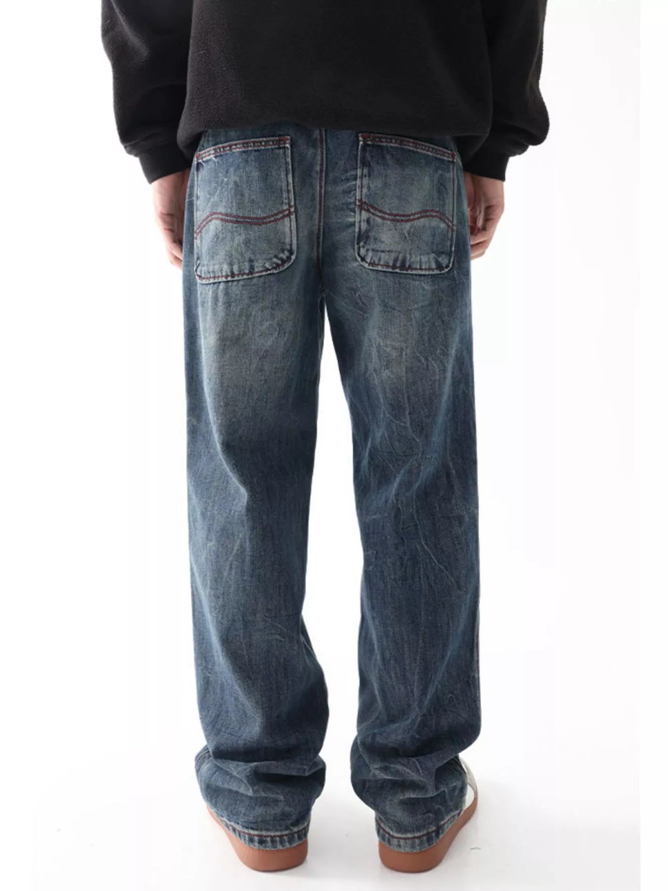 Men's Vintage Wash Loose Fit Jeans