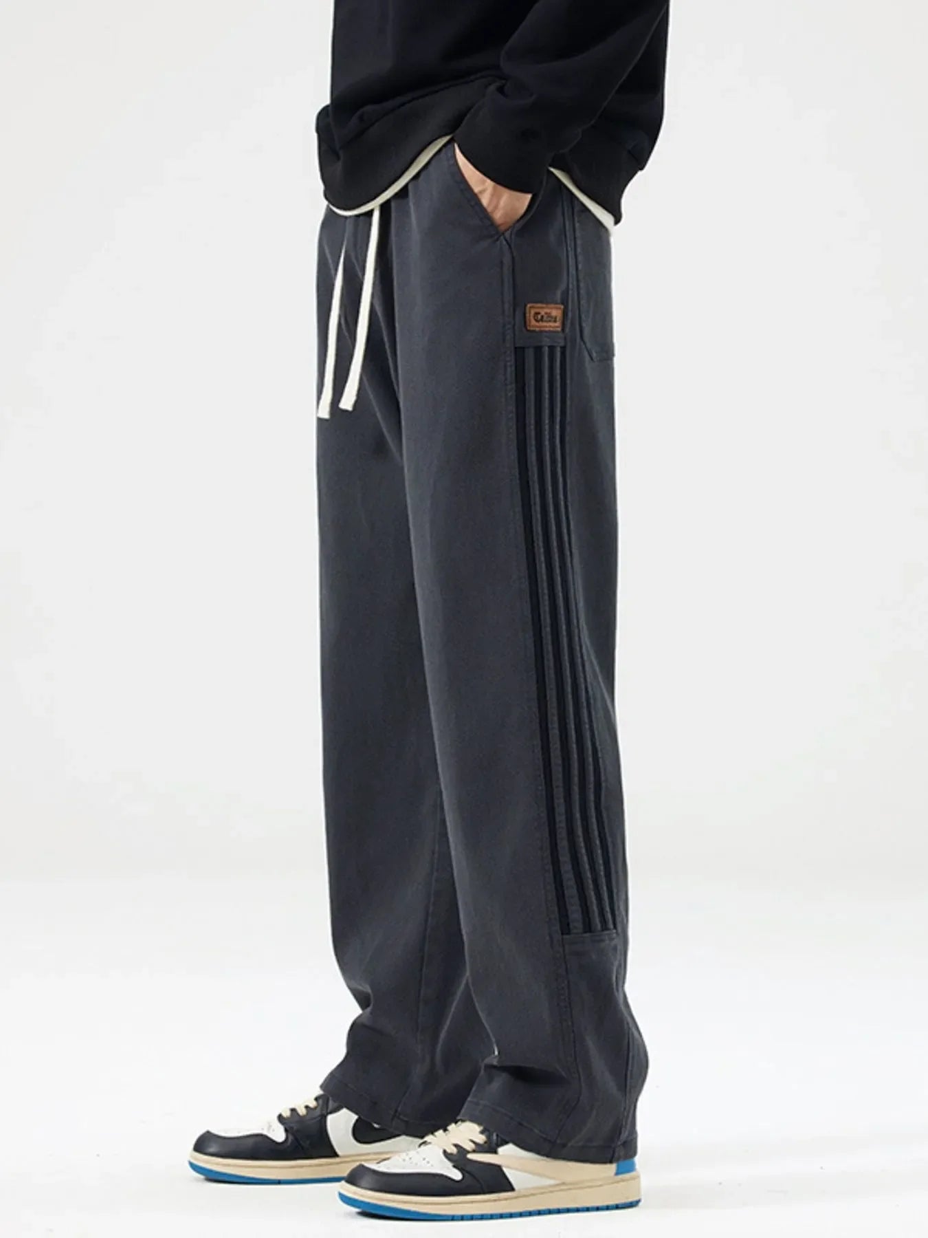 Men's Full Size Drawstring Wide Leg Pants Plus Size