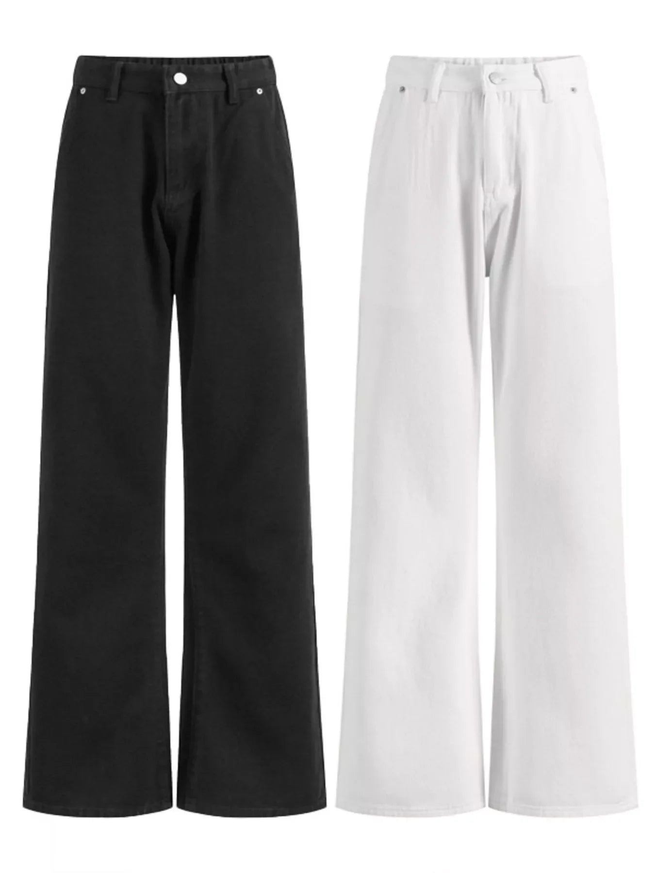 Men's Full Size Wash Wide Leg Relaxed Fit Jeans Plus Size