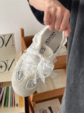 Vintage Lace Ribbon Sneakers