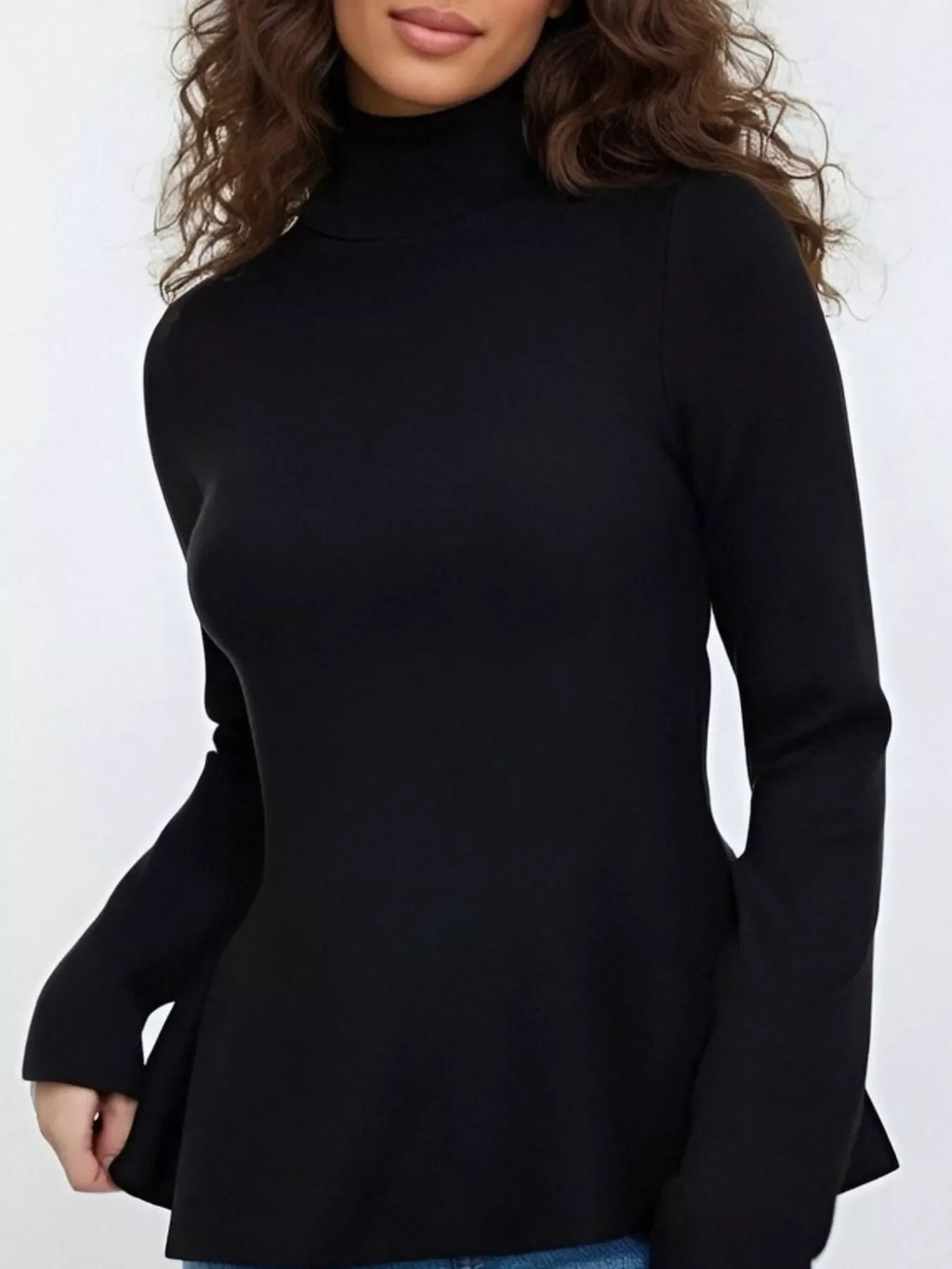 Mock Neck Long Sleeve Sweater