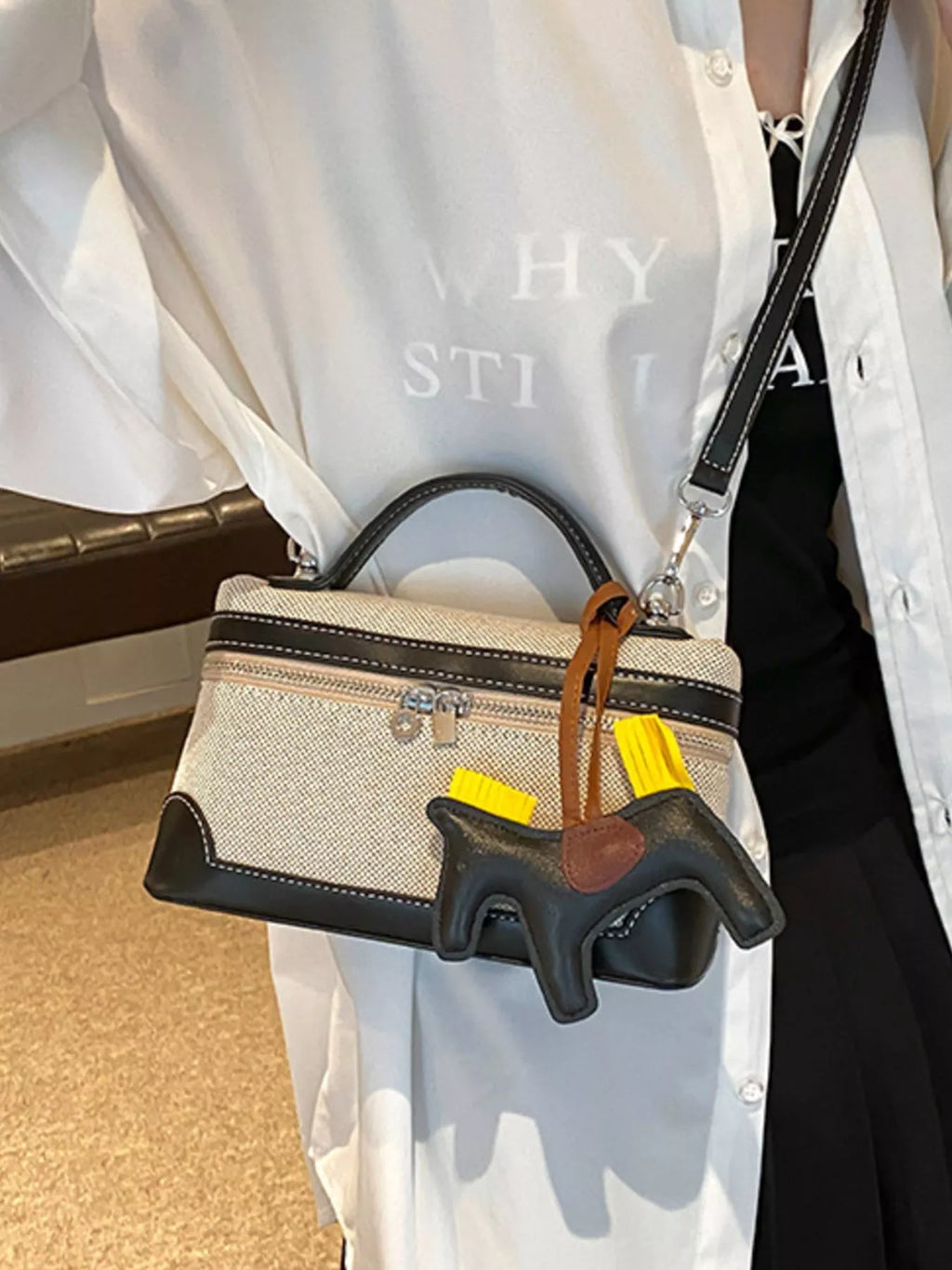 Top Handle Detachable Strap Handbag