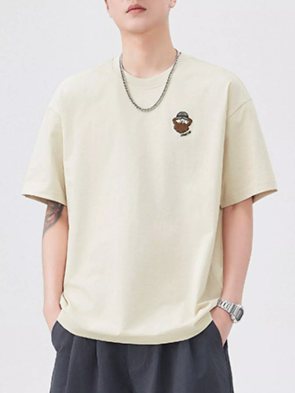 Men's Plus Size Round Neck Short Sleeve T-Shirt