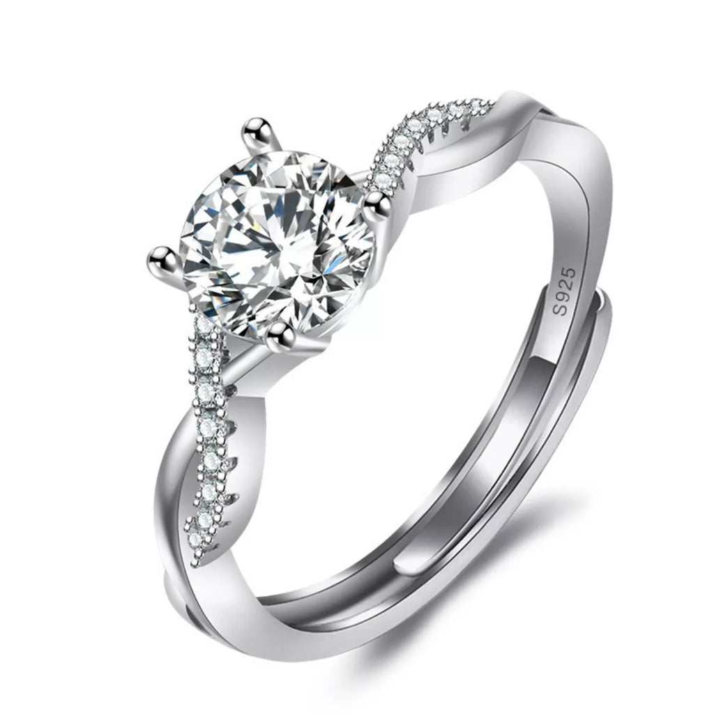 1 Carat Moissanite 925 Sterling Silver Ring