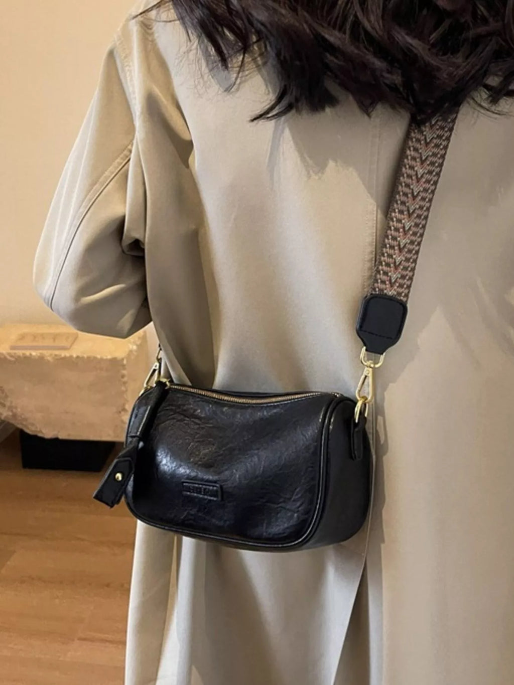 Wide Strap Crossbody Bag