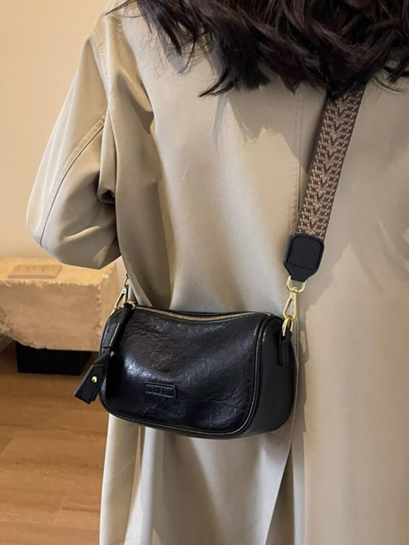 Wide Strap Crossbody Bag