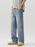 Men's Casual Loose Fit Wash Jeans