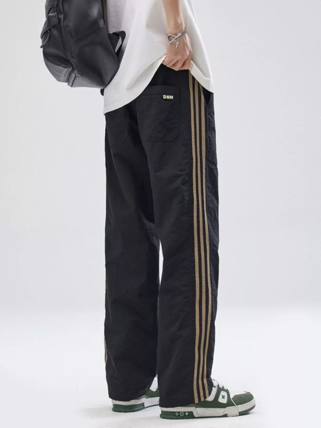 Men's Full Size Side Striped Wide Leg Pants Plus Size