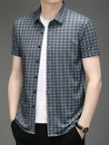 Men's Plaid Short Sleeve Casual Shirt
