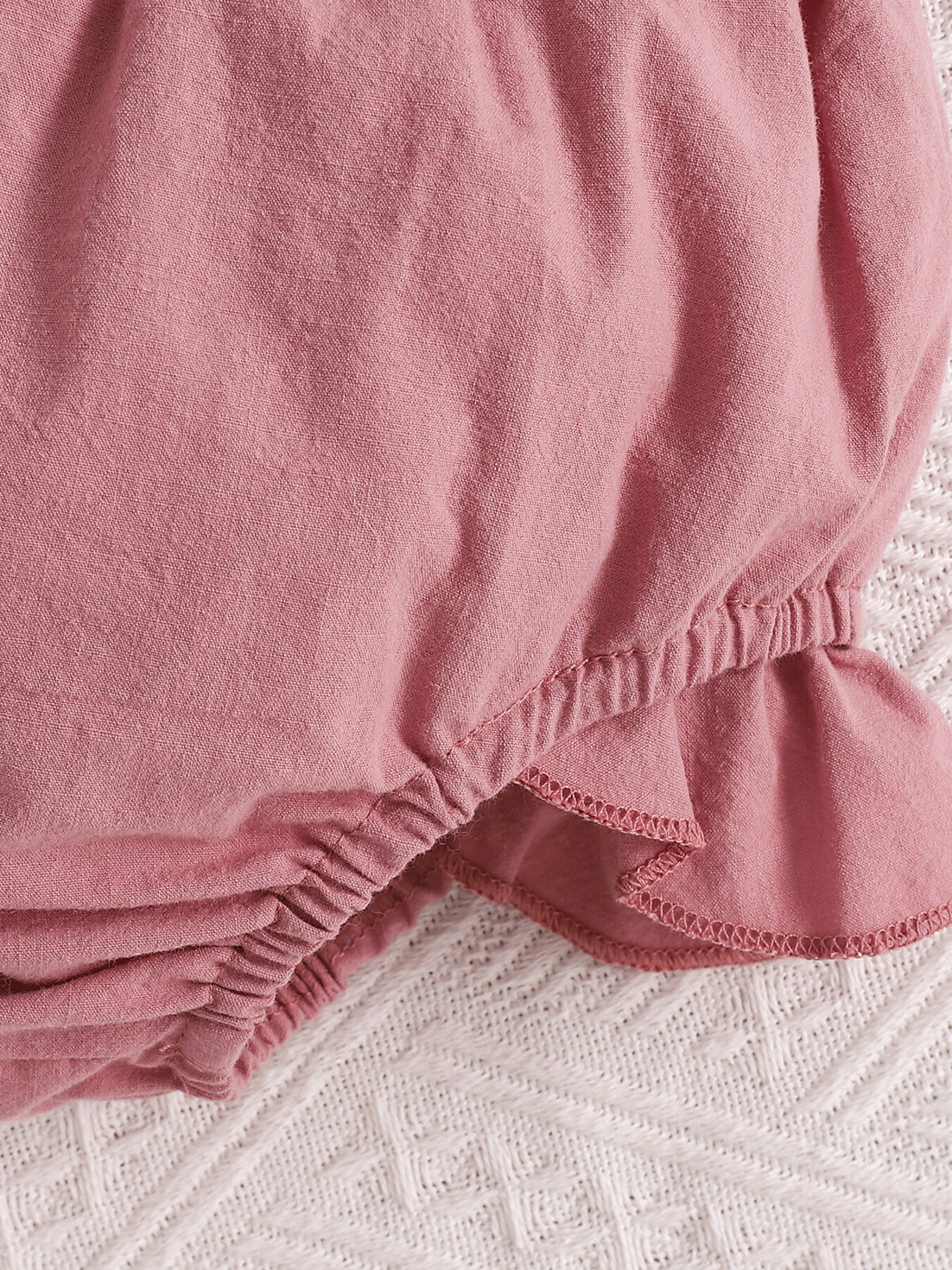 Children's Ruffle Trim Button Front Top and Shorts Set