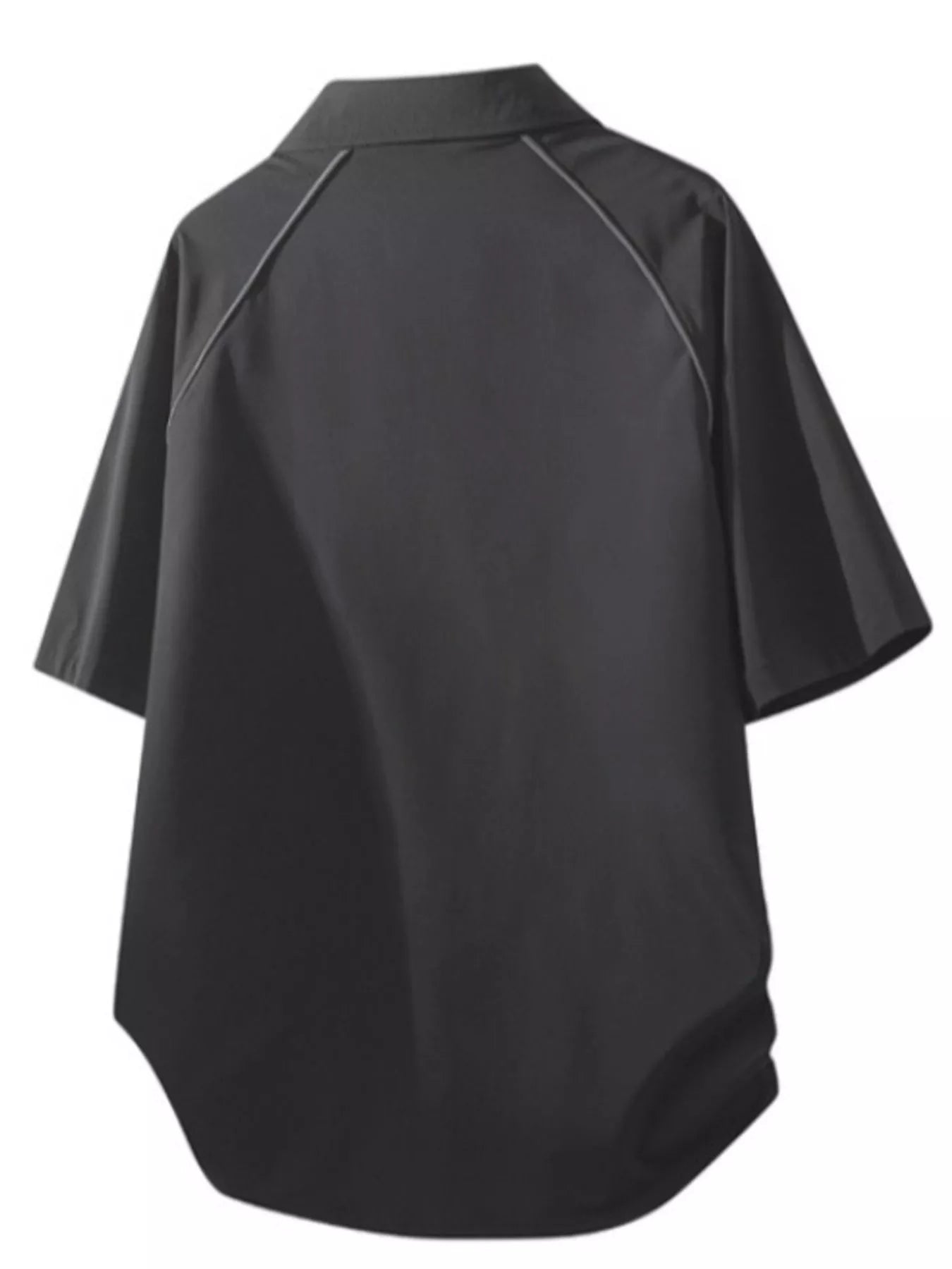 Men's Casual Short Sleeve Zipper Pocket Shirt