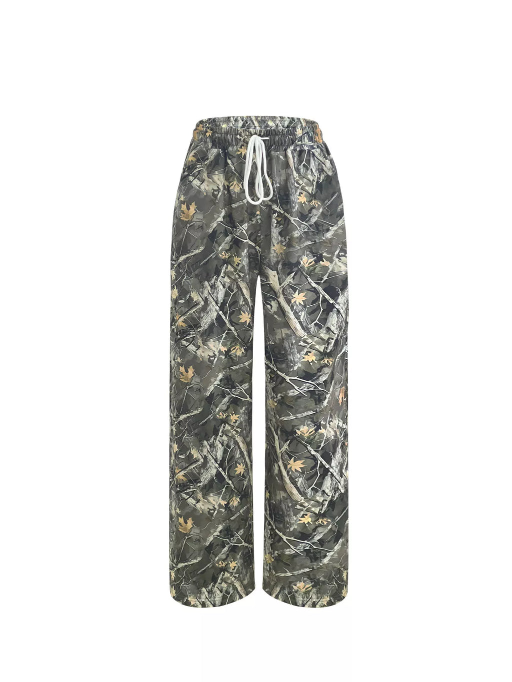 Relaxed Fit Camo Print Drawstring Waist Pants