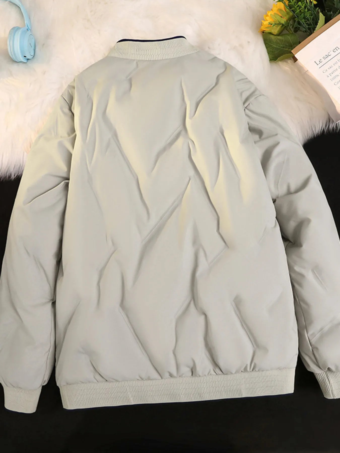 Men's Plus Size Quilted Zip Up Jacket