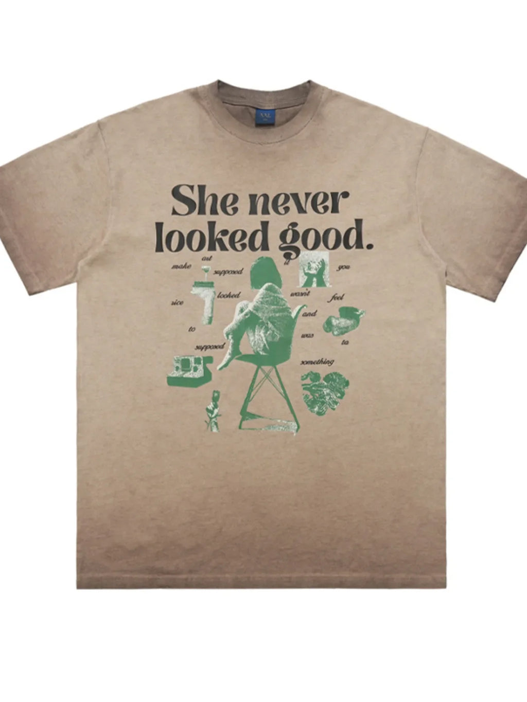 Men's Vintage Graphic Round Neck Oversized T-Shirt