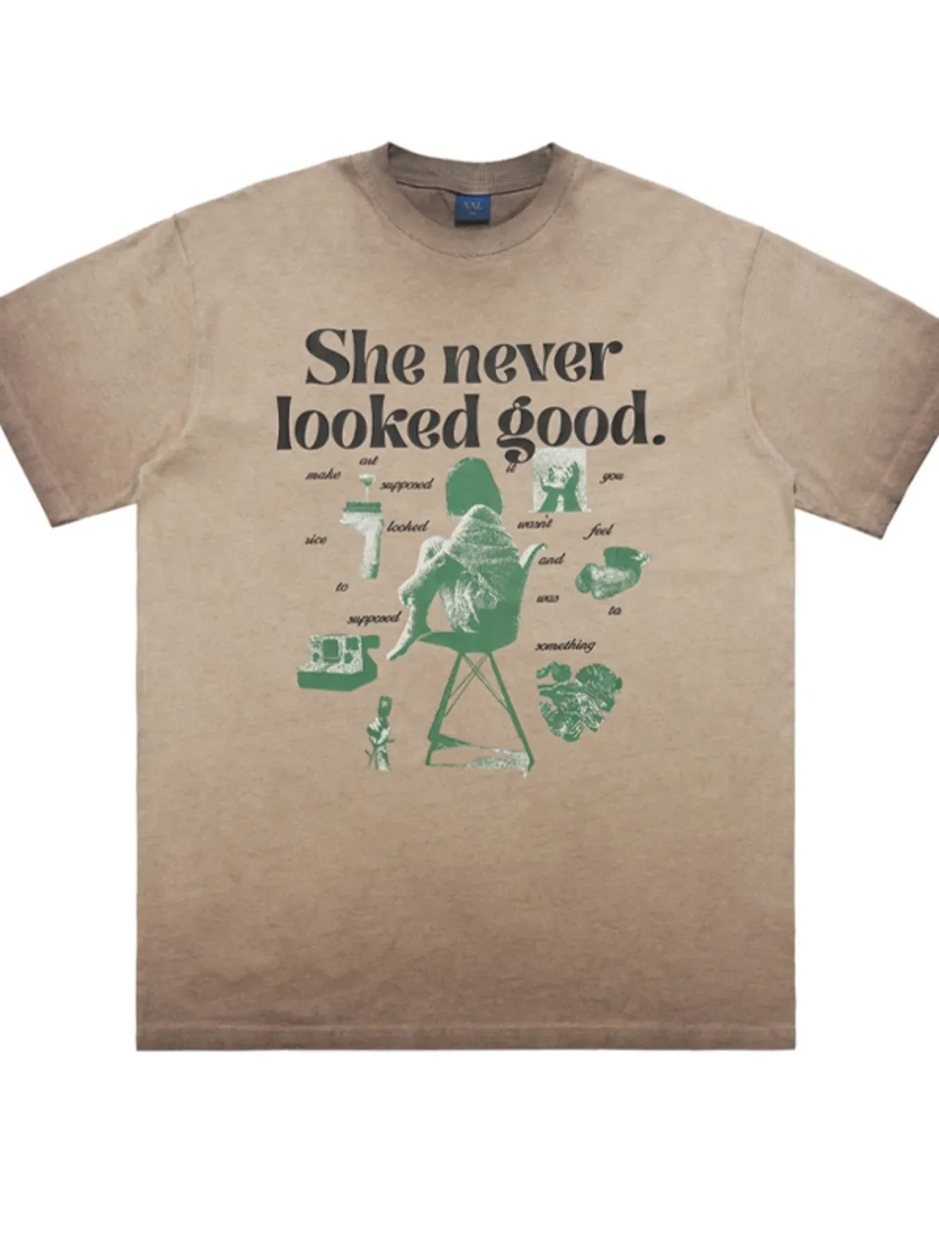 Men's Vintage Graphic Round Neck Oversized T-Shirt