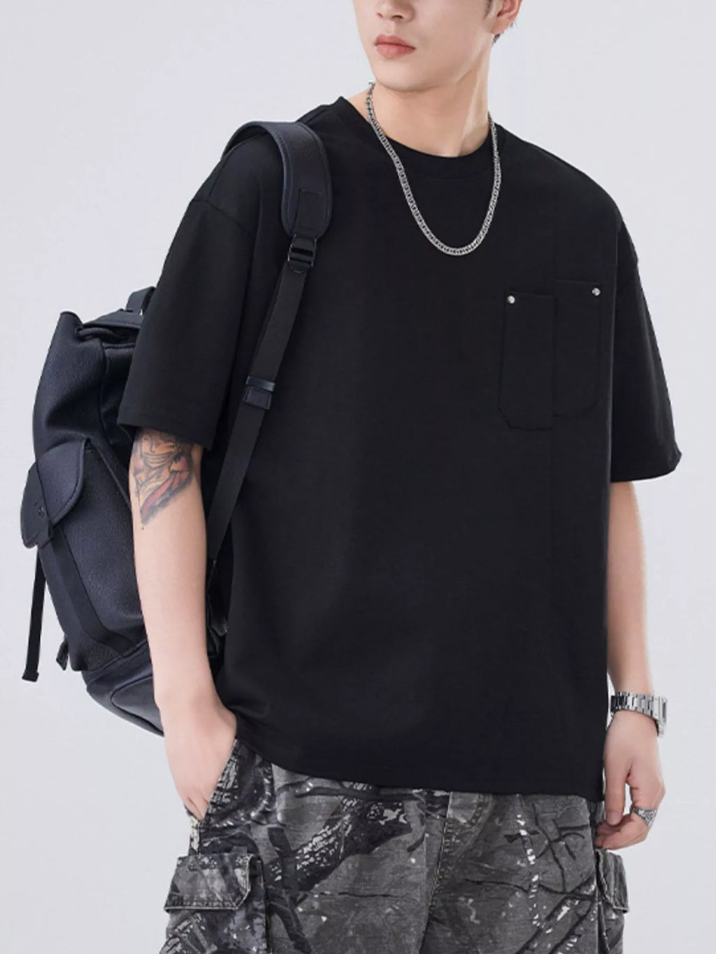 Men's Plus Size Round Neck Short Sleeve T-Shirt
