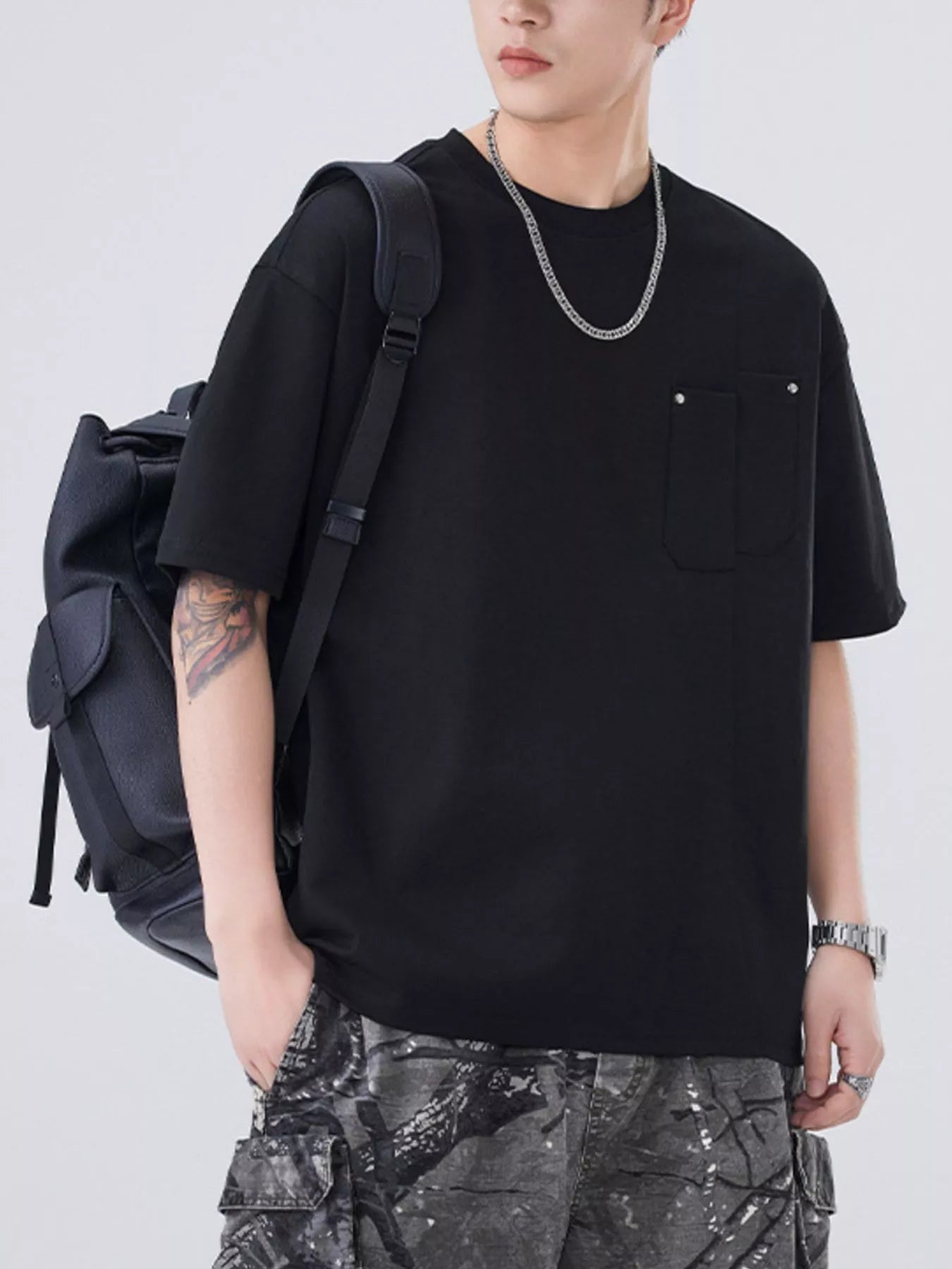 Men's Plus Size Round Neck Short Sleeve T-Shirt