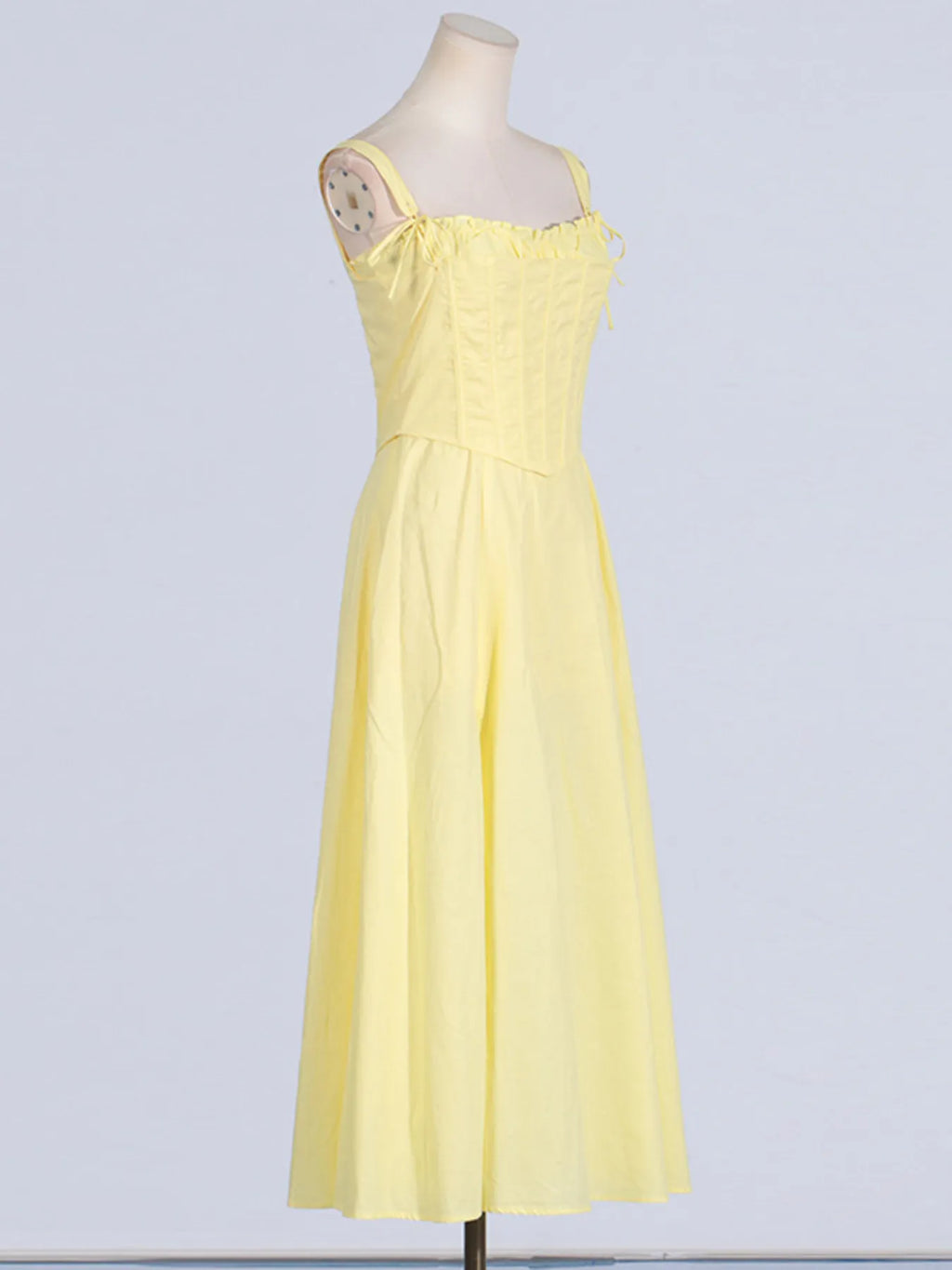 Slit Sleeveless Zip Back Midi Dress