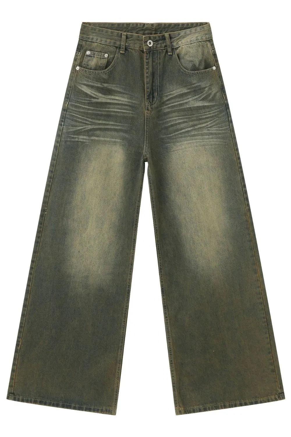 Men's Wide Leg Jeans with Pockets