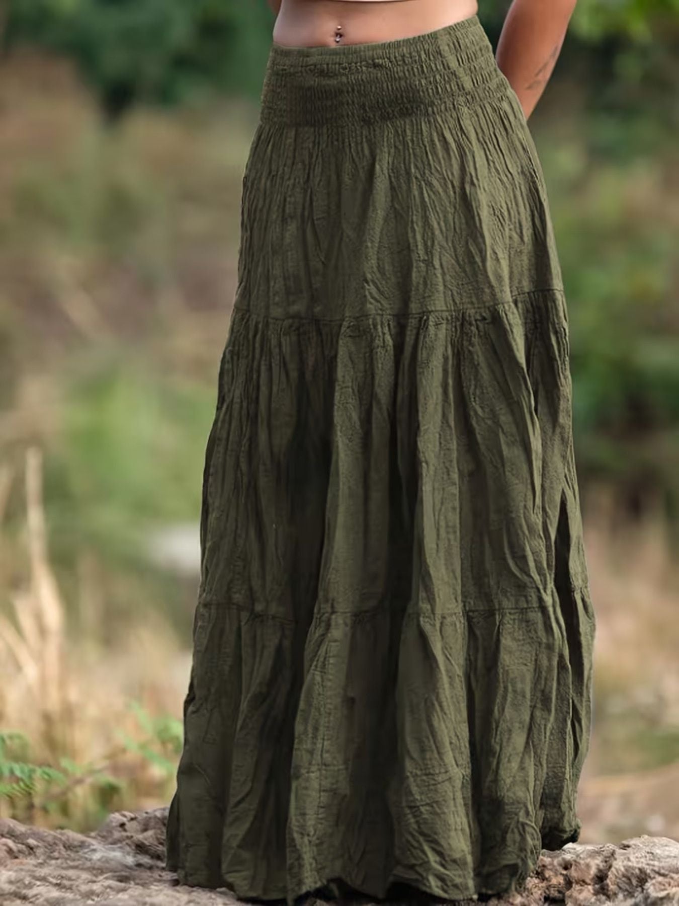 Tiered Maxi Skirt