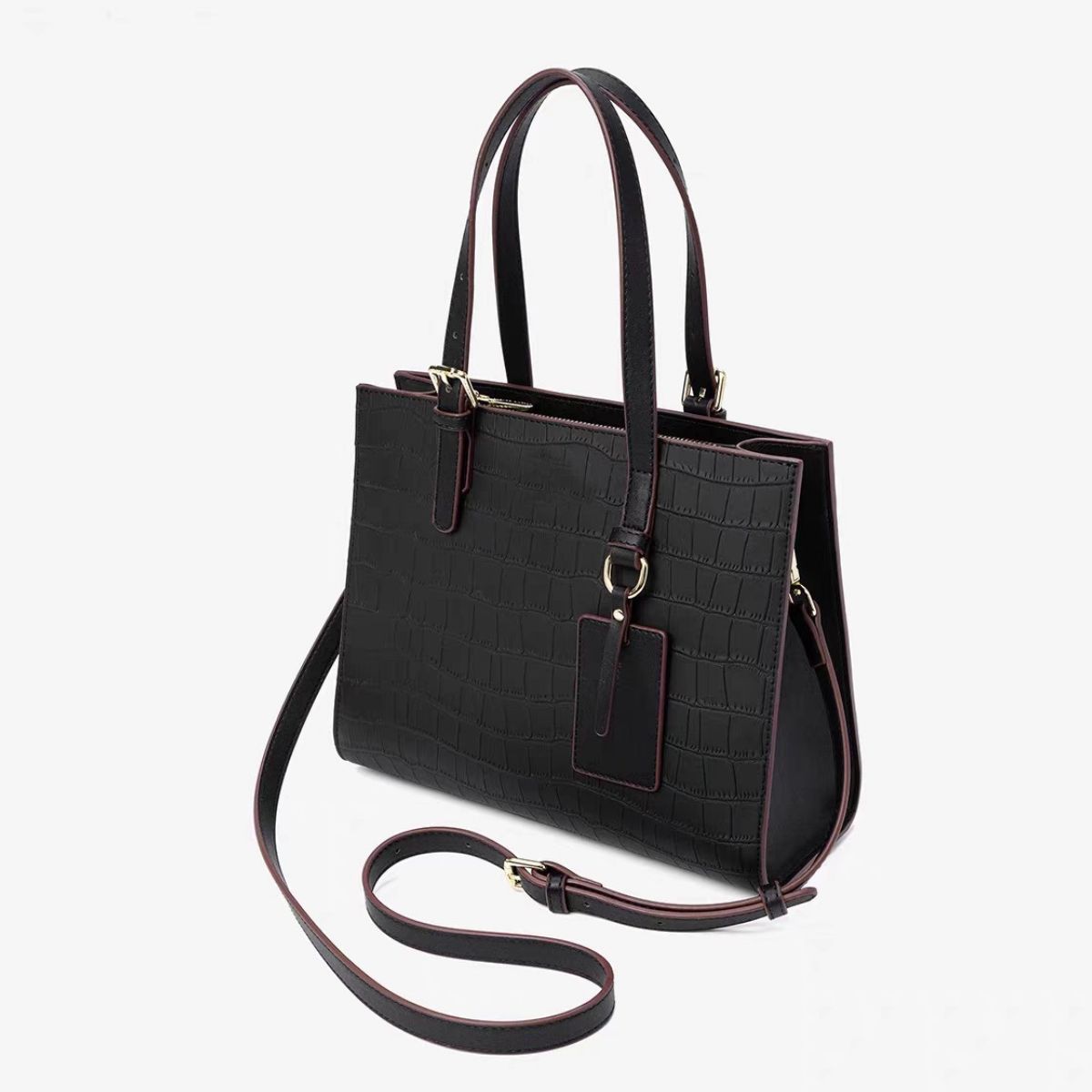 Crocodile Pattern Crossbody Bag