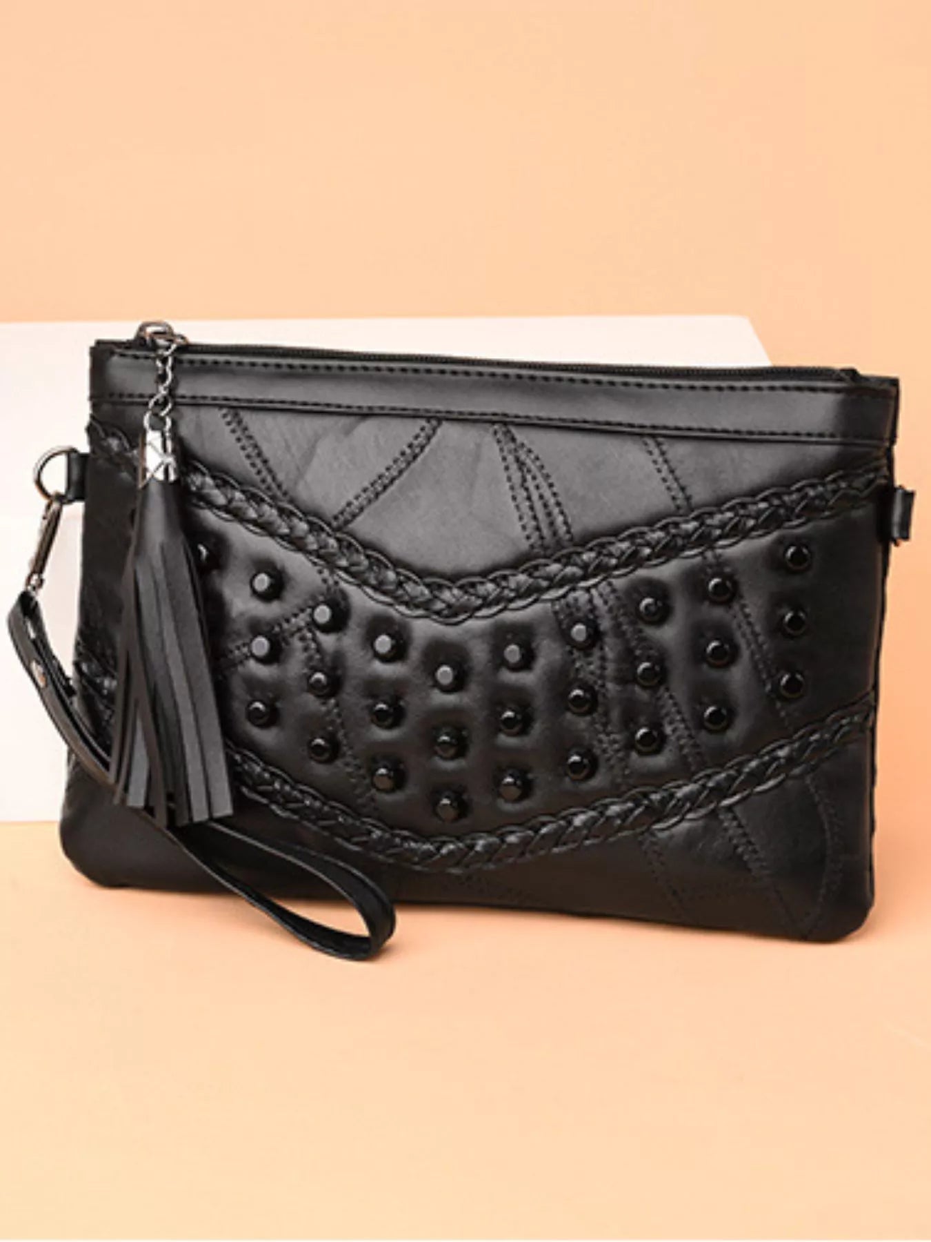 Studded Leather Crossbody Bag