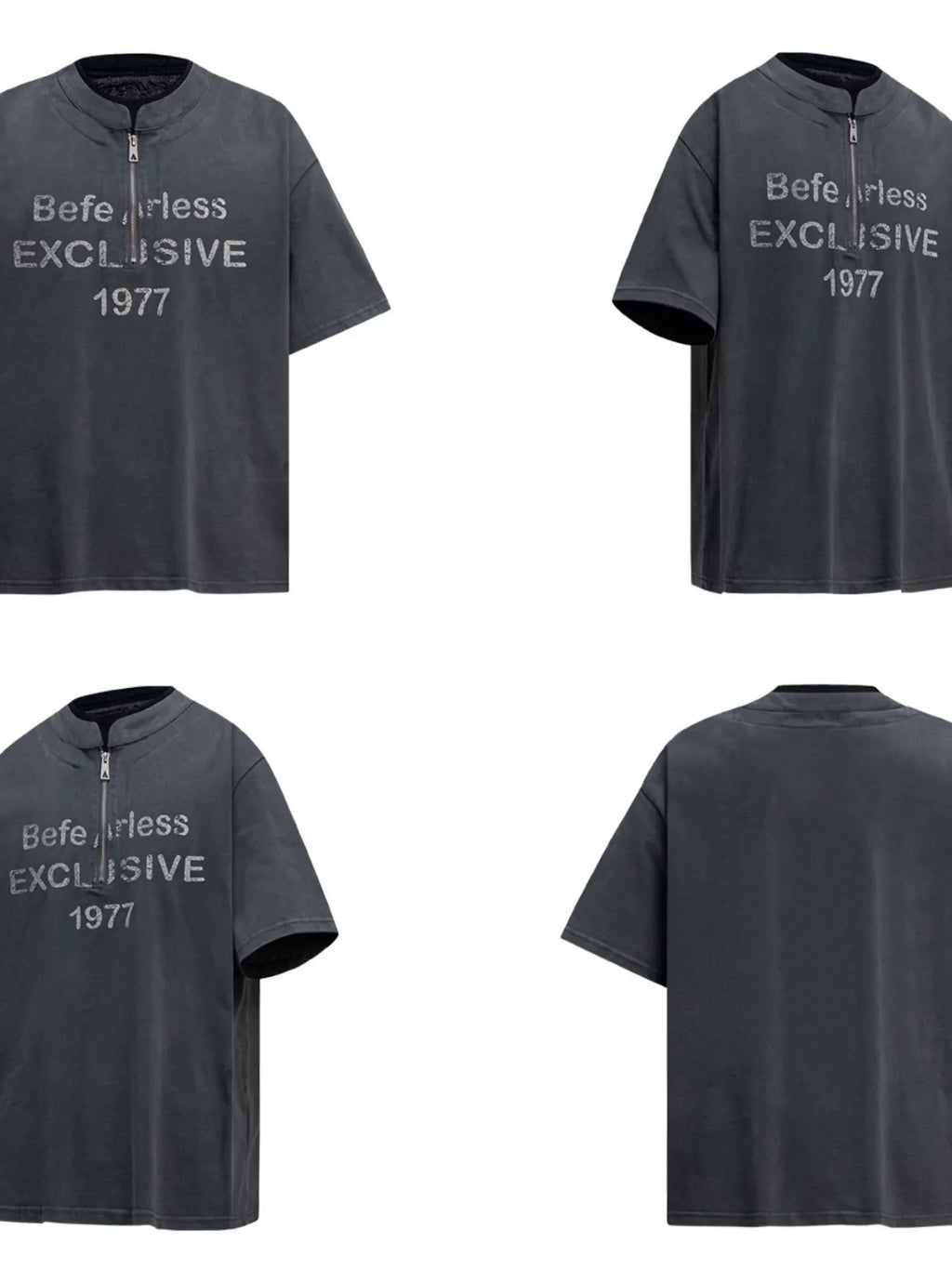 Men's Quarter Zip Short Sleeve T-Shirt