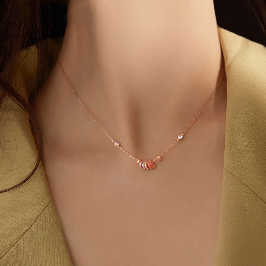 925 Sterling Silver Circle Pendant Necklace