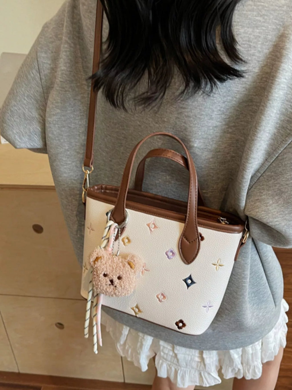 Embroidered Pattern Crossbody Bag